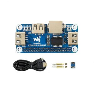 MOOKEENONE Plug&Play 3X USB 2.0/1.1 Ethernet to RJ45 Hub Extension Board+Micro USB Connecter Set for Raspberry Pi Zero (W/WH)