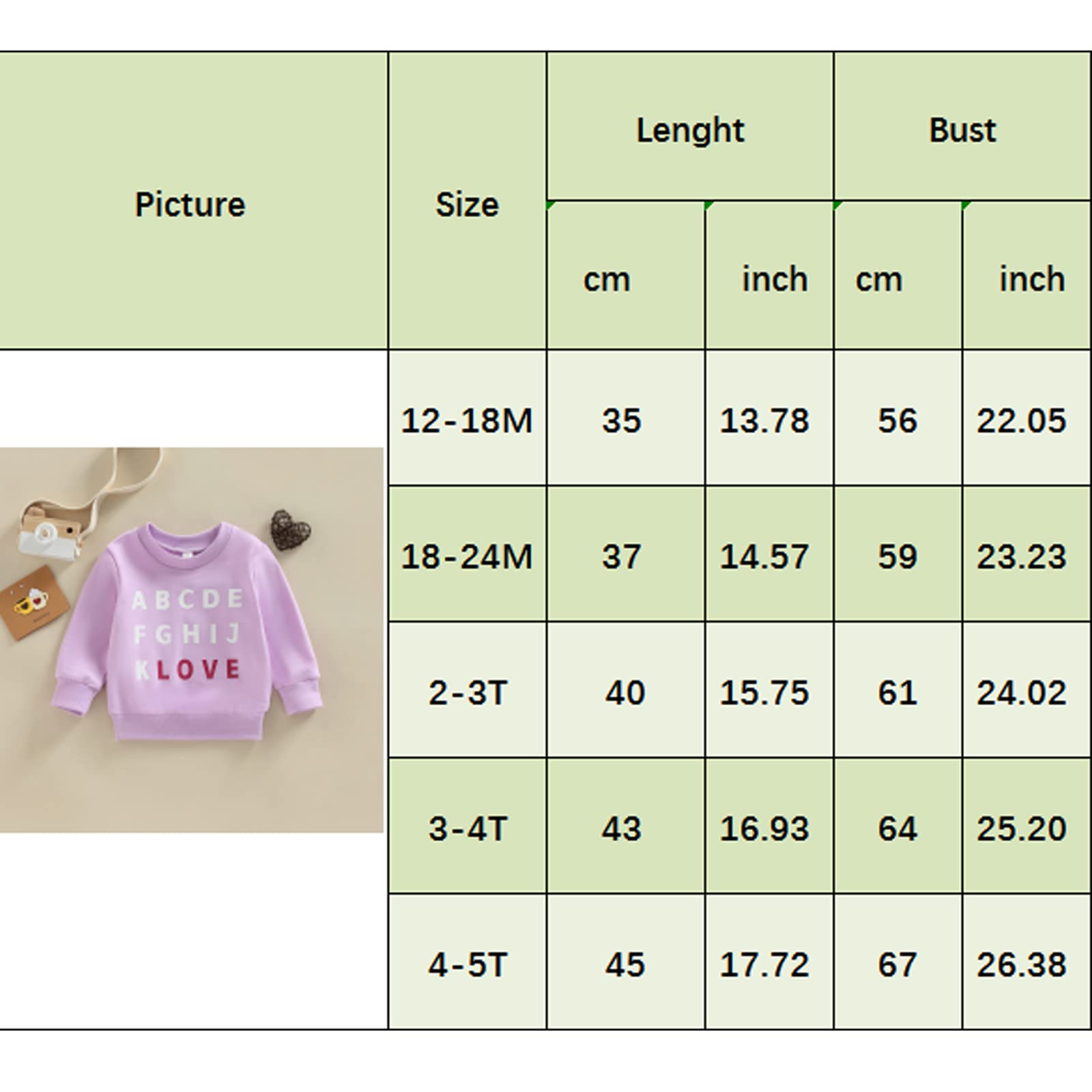 Kayotuas Toddler Valentines Day Shirt for Boys Girls Cute Letter Print Long Sleeve Top Crewneck Sweatshirt Fall Winter Clothes (Purple LOVE, 2-3 Years)