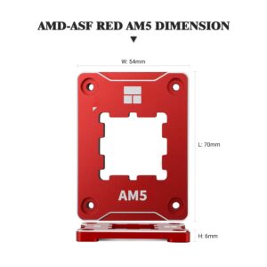 Thermalright ASF-RED AM5 CPU Holder, Corrective Anti-Bending Fixing Frame, AM5 Full-fit Fixed Non-Marking Mounter, AM5 Anti-Bending Contact Frame, CPU Cooler Standard.…