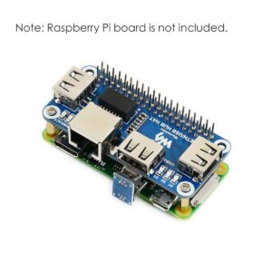 MOOKEENONE Plug&Play 3X USB 2.0/1.1 Ethernet to RJ45 Hub Extension Board+Micro USB Connecter Set for Raspberry Pi Zero (W/WH)