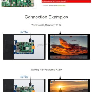 10.1inch IPS DSI Capacitive 1280×800 Touch Optical Display Panel Screen for Raspberry Pi 4B/3B+/3A+, CM3/3+/4 @XYGStudy (10.1inch DSI LCD (C))