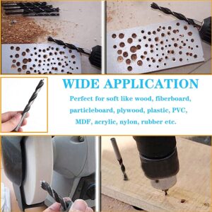 8PCS Brad Point Drill Bits, 3-10mm Spiral Twist Wood Drill Bits Set for Woodworking, Softwood and Laminated Wood MDF