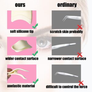 4Pcs False Lash Clip Eyelash Applicator Tool Lash Buddy Tool for Beginners Easy Eye Lash Holder Tweezers Plastic Portable Remover Clip