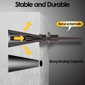 Quick Release Core Drill Stand Anchor Bolt & Nut Reusable Expansion Bolt M12 Threaded Bolt Perfect for Anchoring Core Drilling Machines, Rig Stands, Wall Saw Track and Wire Saws 2 Sets