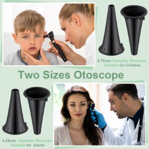 LEIFIDE 200 Pcs Universal Otoscope Speculums, 2 Pack of 100 2.75/4.25 mm Disposable Otoscope Cover Plastic Otoscope Specula Tips, Ear Specula for Adults and Children