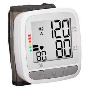 novamedic digital blood pressure monitor, accurate bp machine with adjustable upper arm cuff & large lcd display, automatic 90x2 reading memory, for home use and medical supplies, batteries included