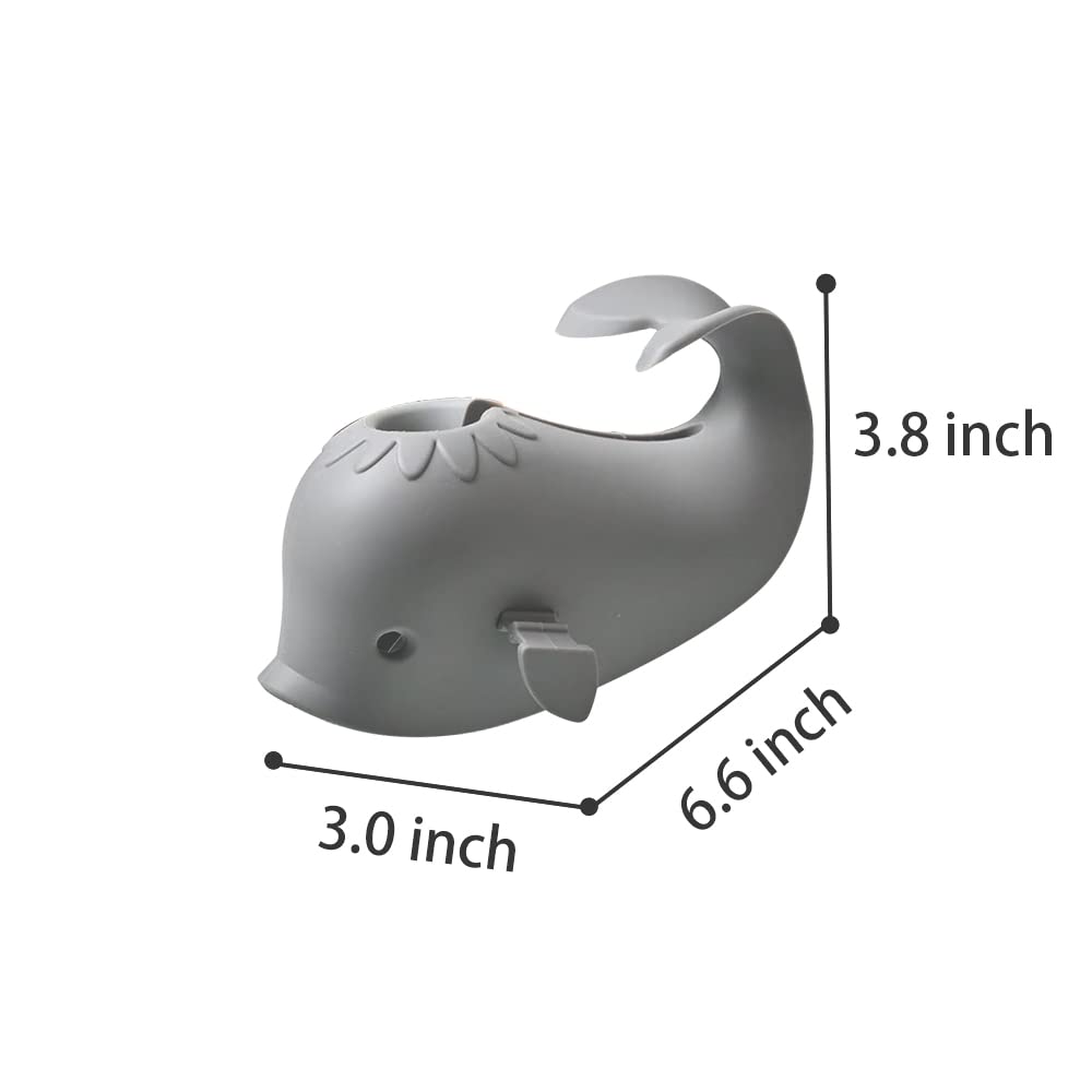 DYSONGO Faucet Cover Bathtub Baby Whale Spout Cover Soft and Safety for Kids Gray