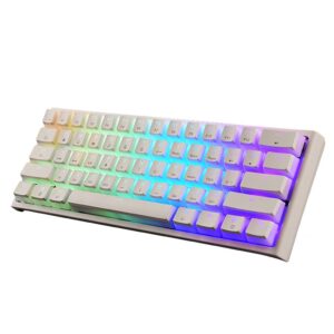 unband 61 keys small portable mechanical gaming keyboard led backlit compact mechanical wired mini keyboard (color : white)