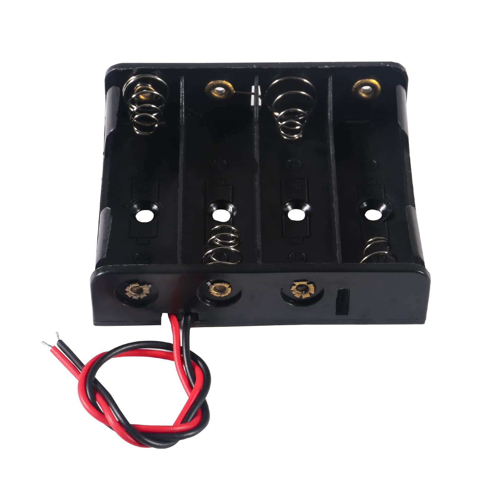 6pcs 4 AA Battery Holder 4 x 1.5V (6V) AA Battery Case Holder Box with Wires 4 AA Battery Holder with Wires