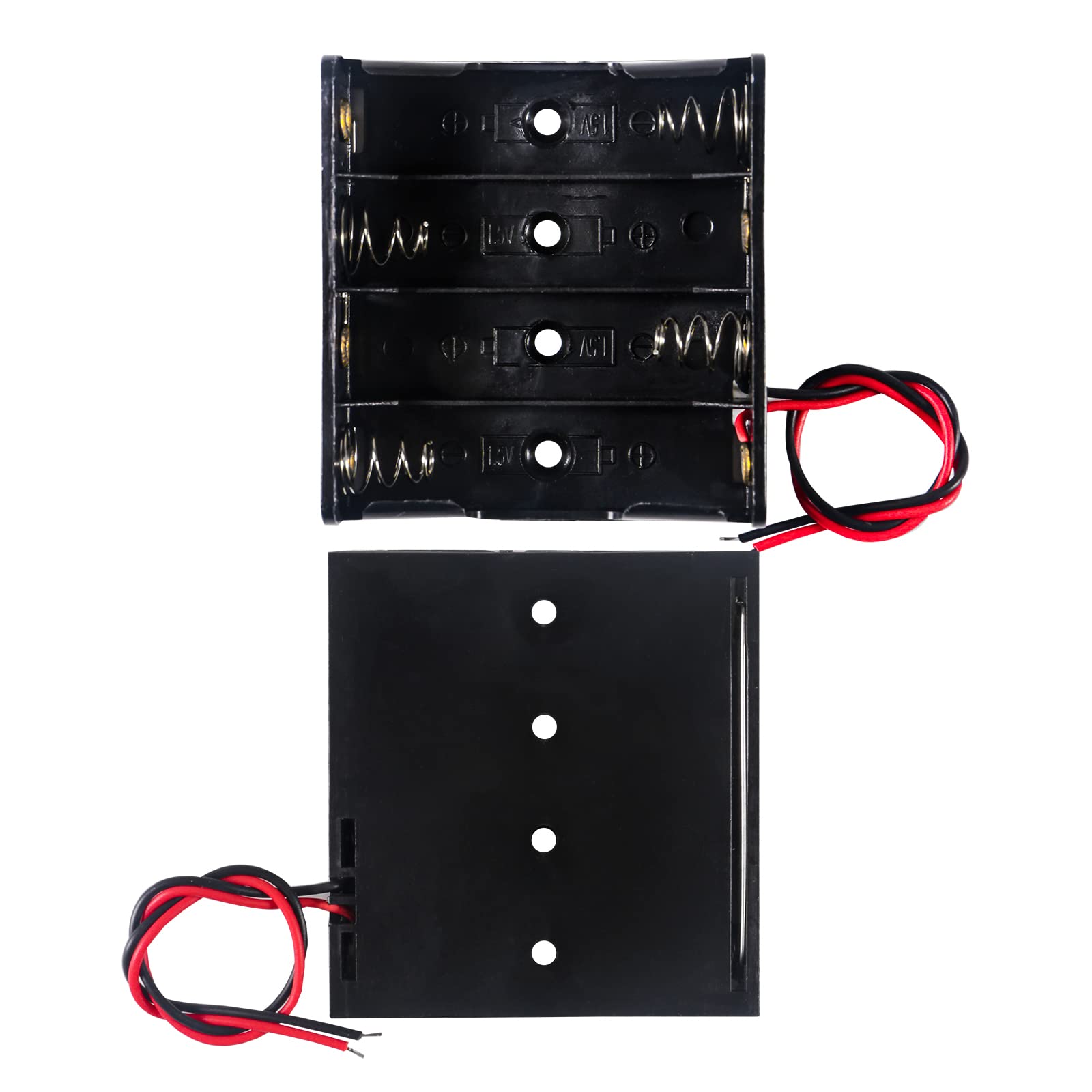 6pcs 4 AA Battery Holder 4 x 1.5V (6V) AA Battery Case Holder Box with Wires 4 AA Battery Holder with Wires