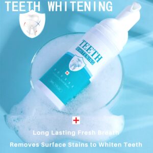 2Pcs Teeth Whitening Mousse Foam Teeth Whitening Toothpaste,Whitens Teeth Fresh Breath,Deep Cleaning Toothpaste,Toothpaste Replacement Mouthwash, Mouthwash Teeth Whitening