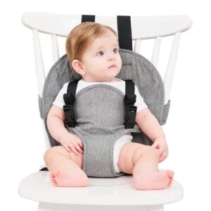 Travel Harness Seat for Baby High Chair,Safety Harness Chair Accessory for Baby Feeding, Portable Fabric Harness Toddler Chair Seat with Adjustable Straps, Baby Must Haves Travel Essential