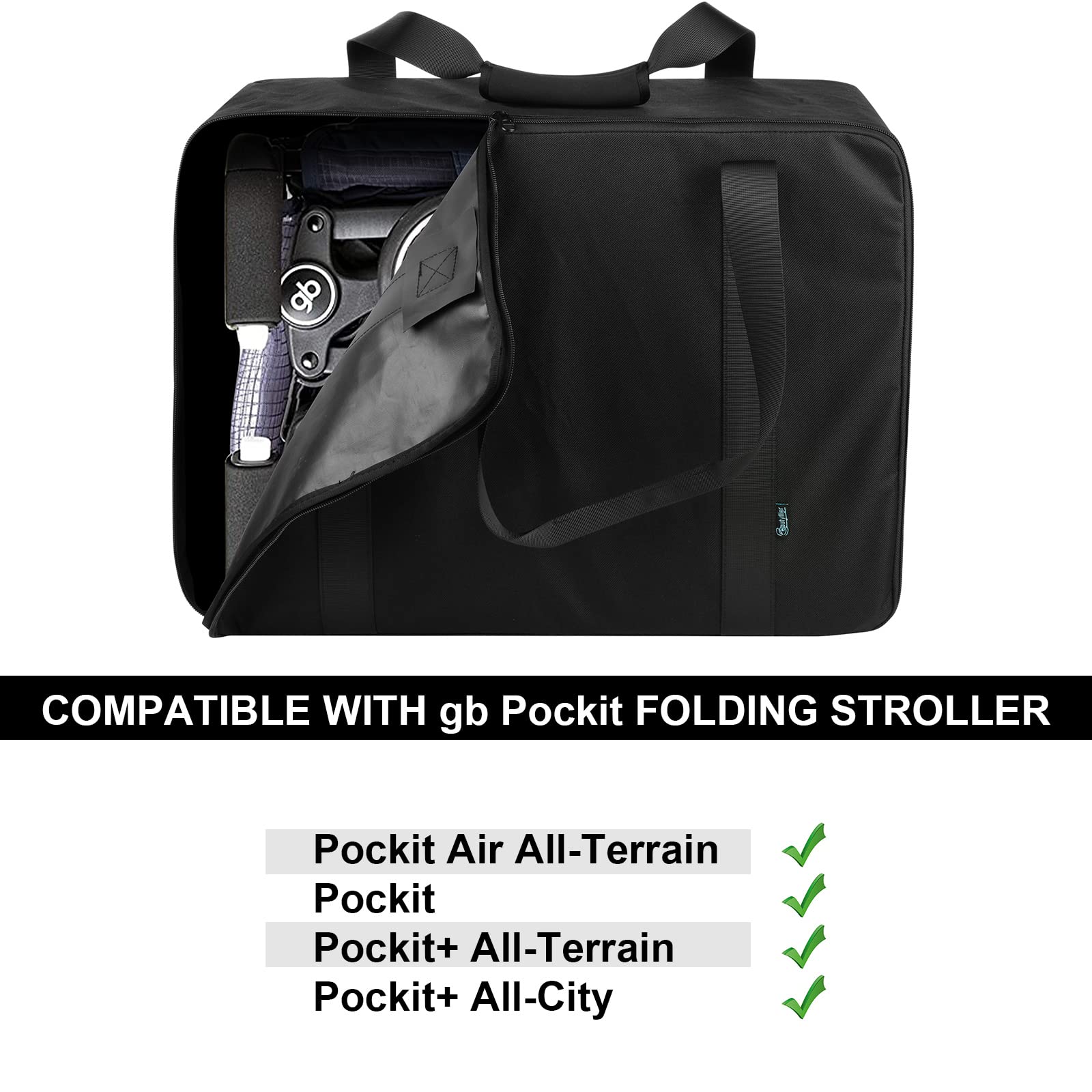 Beautyflier Stroller Travel Bag for Airplane Compatible with Gb Pockit Stroller Lightweight Stroller Travel Carrier Gb Pockit Stroller Bag Accessories