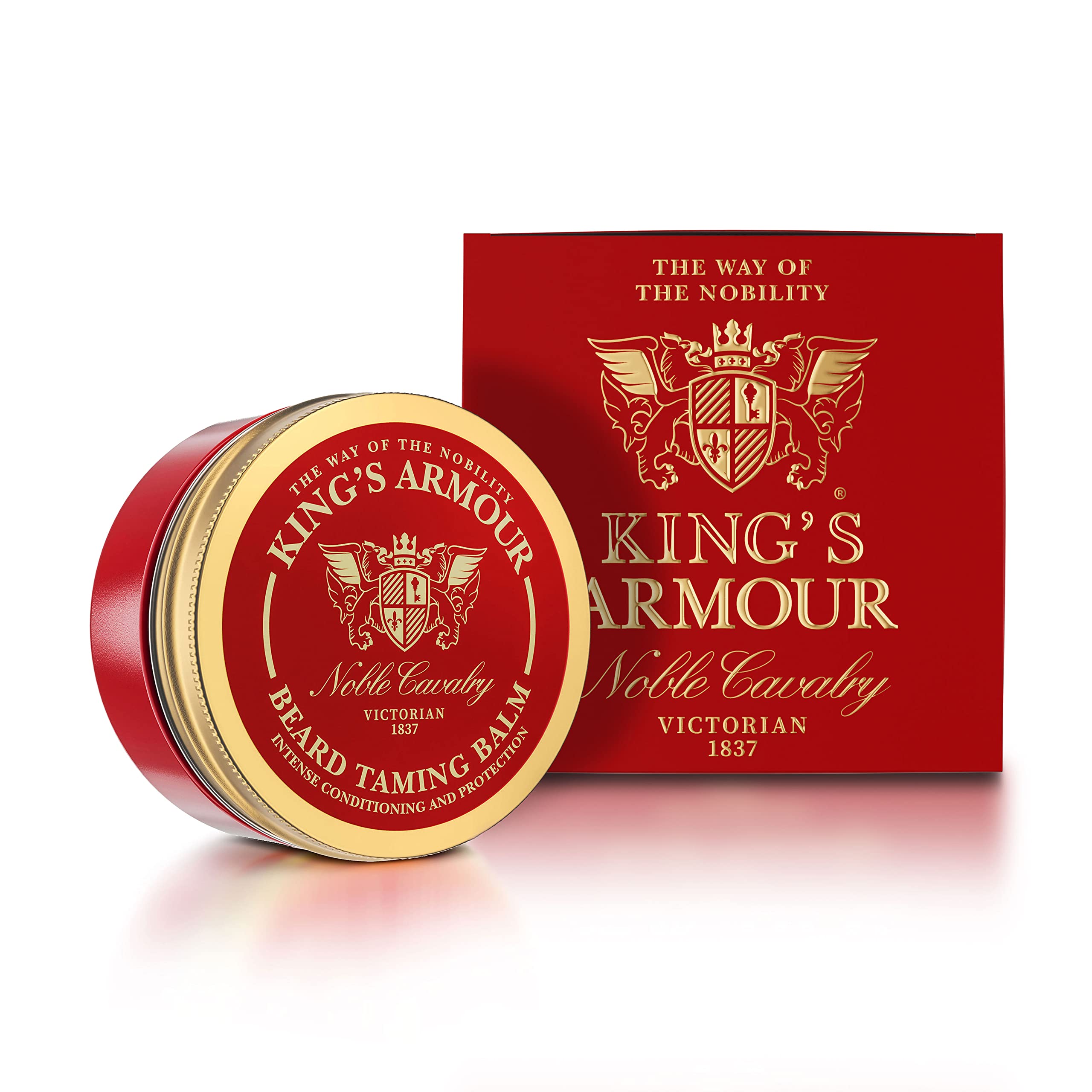 King’s Armour Beard Balm (1.69 oz)–Styles, Strengthens, Softens and Grooms Beards and Mustaches – Natural Beard Balm for Men with Argan, Jojoba and Sweet Almond Oils