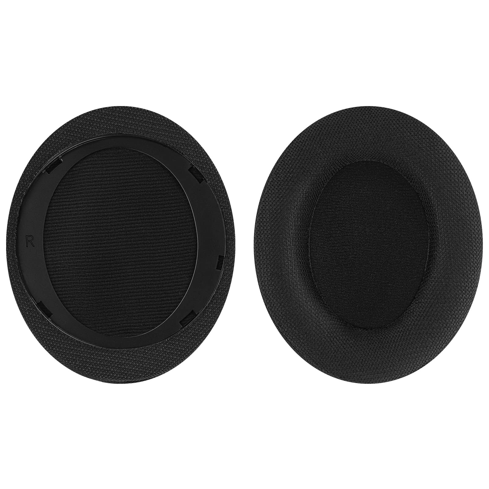 Geekria Comfort Mesh Fabric Replacement Ear Pads for Philips SHP9500, SHP9500S Headphones Ear Cushions, Headset Earpads, Ear Cups Cover Repair Parts (Black)