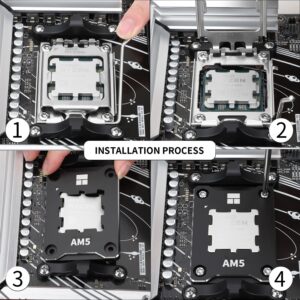 Thermalright ASF-Black AM5 CPU Holder, Corrective Anti-Bending Fixing Frame, AM5 Full-fit Fixed Non-Marking Mounter, AM5 Anti-Bending Contact Frame, CPU Cooler Standard