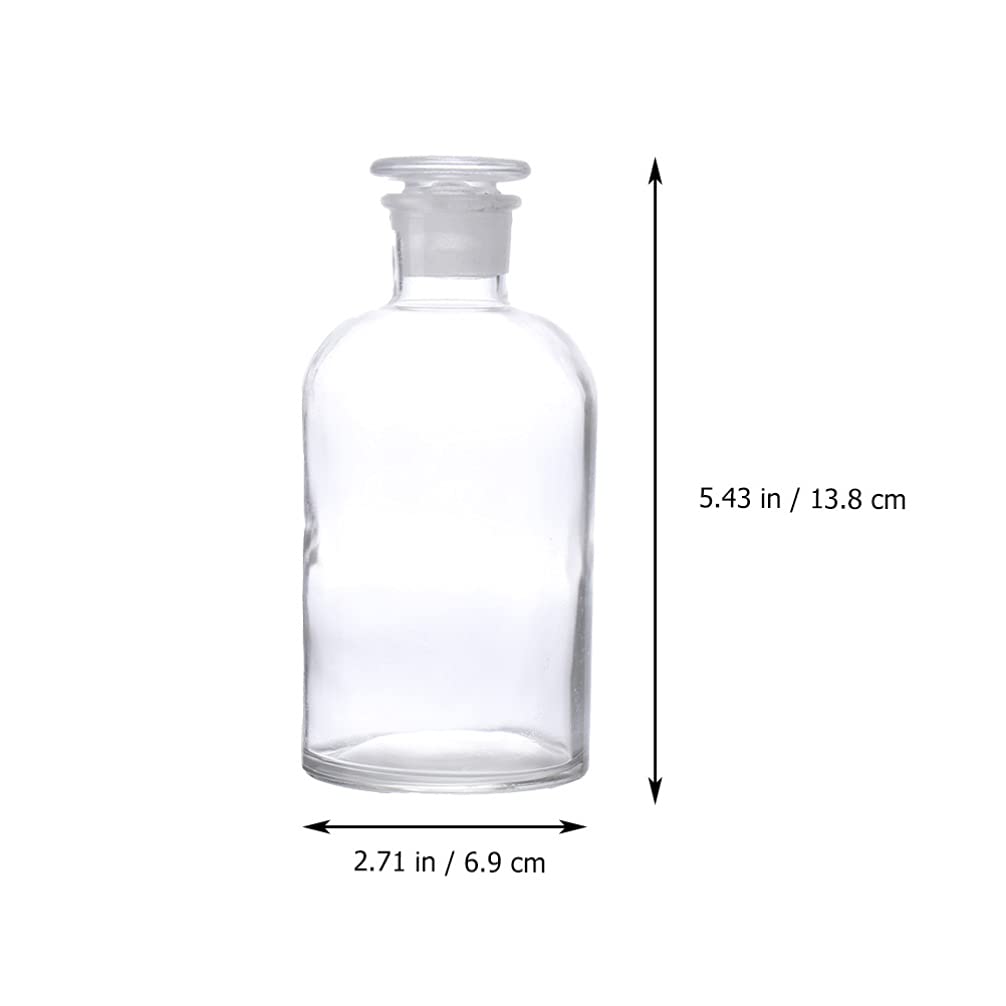 TEHAUX 1pc Reagent Bottle Sample Bottle Chemicals Bottle Sample Sealing Bottle Chemicals Glass Bottle