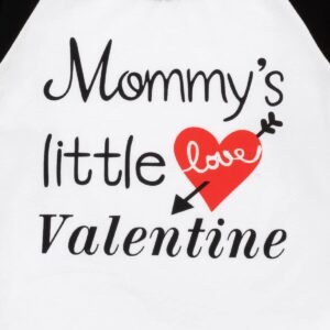 Yruiz Baby Boy's Mommy's Little Valentine Clothes Toddler Color Block Raglan Eleeves T-Shirt (US, Age, 6 Months, 12 Months, White)