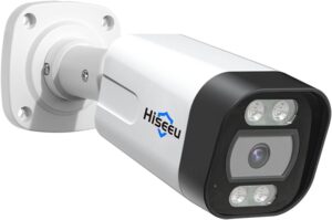 hiseeu [human vehicle detect] 5mp poe camera, ip camera outdoor, 2 way audio, spotlight&sound alarm, ip67 waterproof, remote access, no monthly fee, work w poe nvr