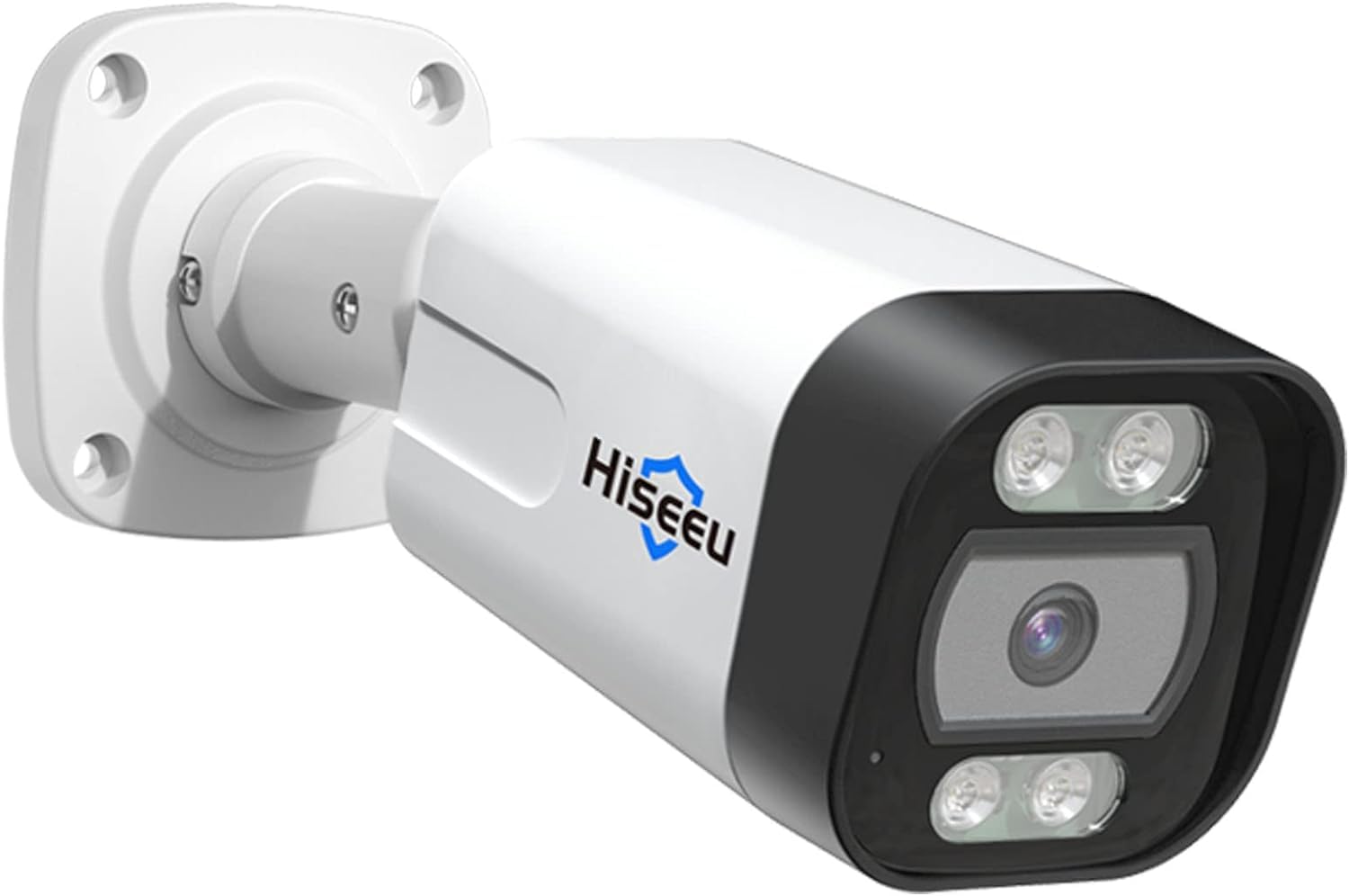 Hiseeu [Human Vehicle Detect] 5MP PoE Camera, IP Camera Outdoor, 2 Way Audio, Spotlight&Sound Alarm, IP67 Waterproof, Remote Access, No Monthly Fee, Work w PoE NVR