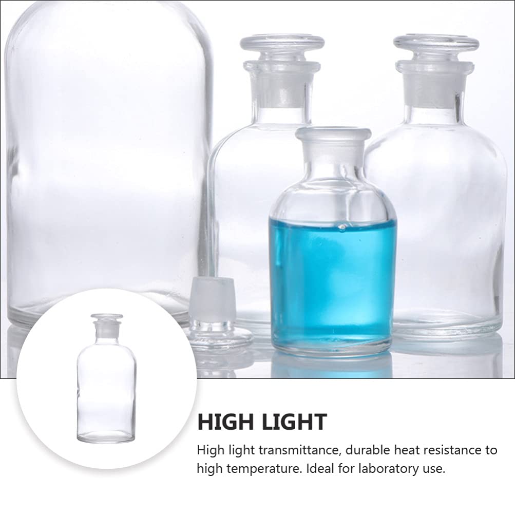 TEHAUX 1pc Reagent Bottle Sample Bottle Chemicals Bottle Sample Sealing Bottle Chemicals Glass Bottle