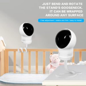 Baby Monitor Mount for Eufy Spaceview, Spaceview Pro and Spaceview S Video Baby Camera Holder, Baby Nursery Monitor Crib Mounting Bracelet for Cot Shelves or Furniture, Baby Monitor Kits, No Drill