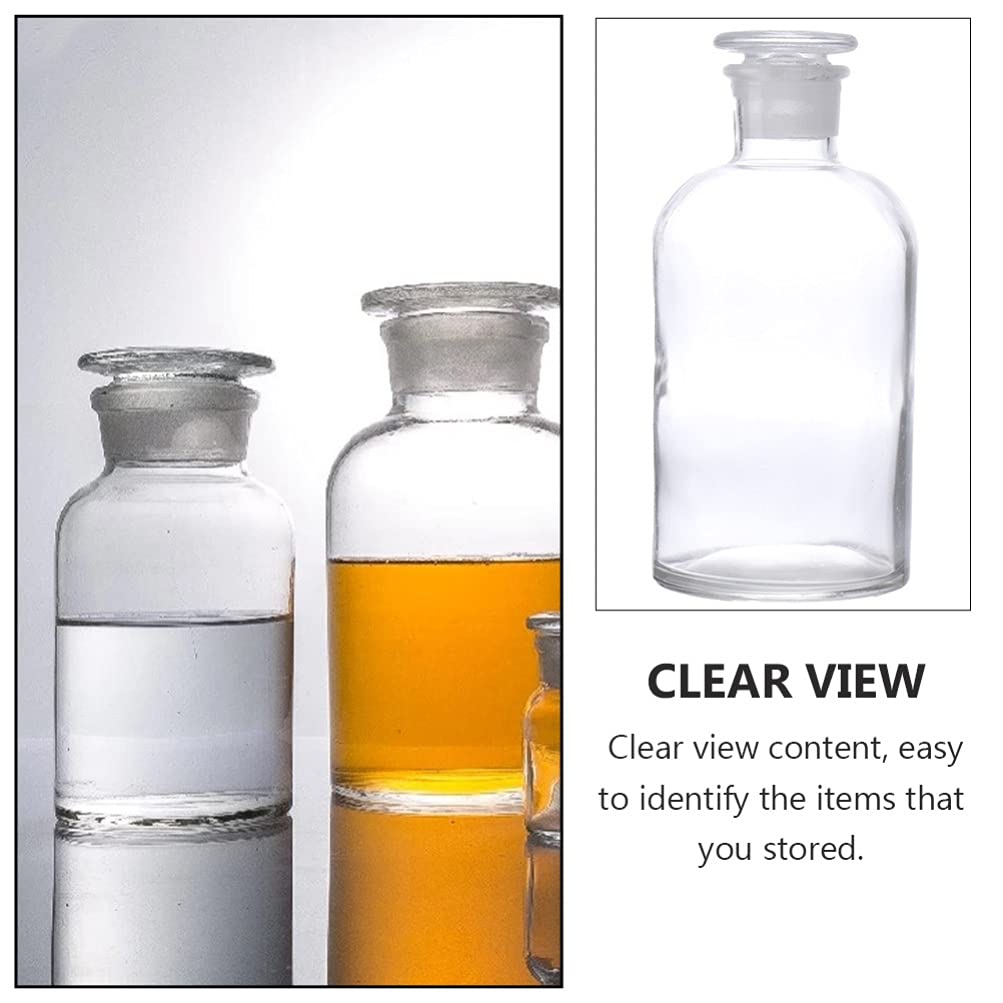 TEHAUX 1pc Reagent Bottle Sample Bottle Chemicals Bottle Sample Sealing Bottle Chemicals Glass Bottle