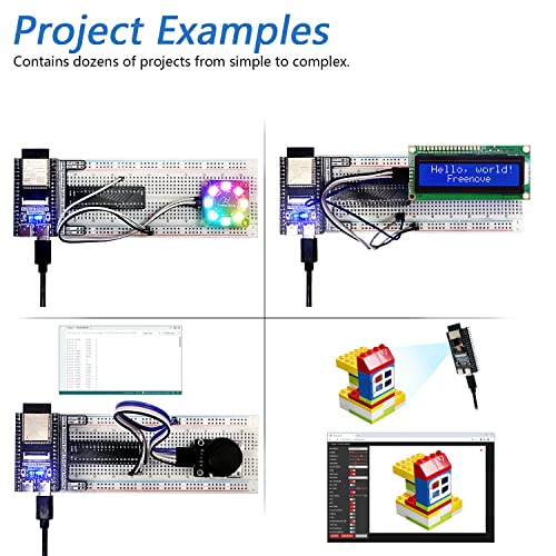 Freenove Ultimate Starter Kit for ESP32-S3-WROOM (Included) (Compatible with Arduino IDE), Onboard Camera Wireless, Python C, 784-Page Detailed Tutorial, 243 Items, 116 Projects