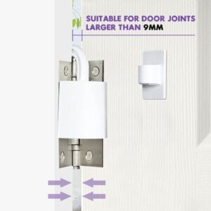 2Pcs Door Stoppers, Flexible Door Stop Hanger on Hinge, Keep Door Opening, Avoid Crushing Baby's Finger or Lock Baby Inside, Suitable for 9mm Door Seam, Do Not Cause Wood Door Wear and Tear