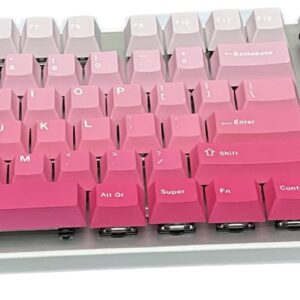 Benemate Peach Blossom Wonderland Upgraded Gradient Keys, 108 Keycap + 30 Keycap Set, Dye-Sublimation PBT Custom Keycaps for DIY Mechanical Gaming Keyboards