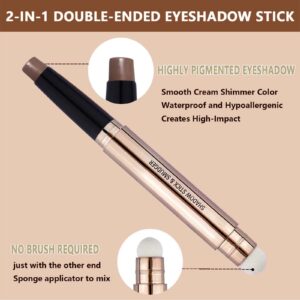 MAY FOLTREN Waterproof Hypoallergenic Eyeshadow Pencil in Bright Brown #17