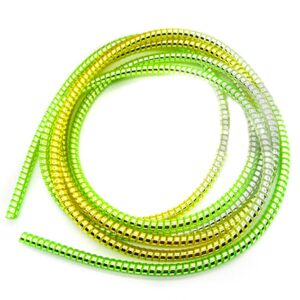 spring protection cover cable, colorful cable saver wrap, 1.4m wire cord protector, usb cable protector cable winder(yellow green silver)