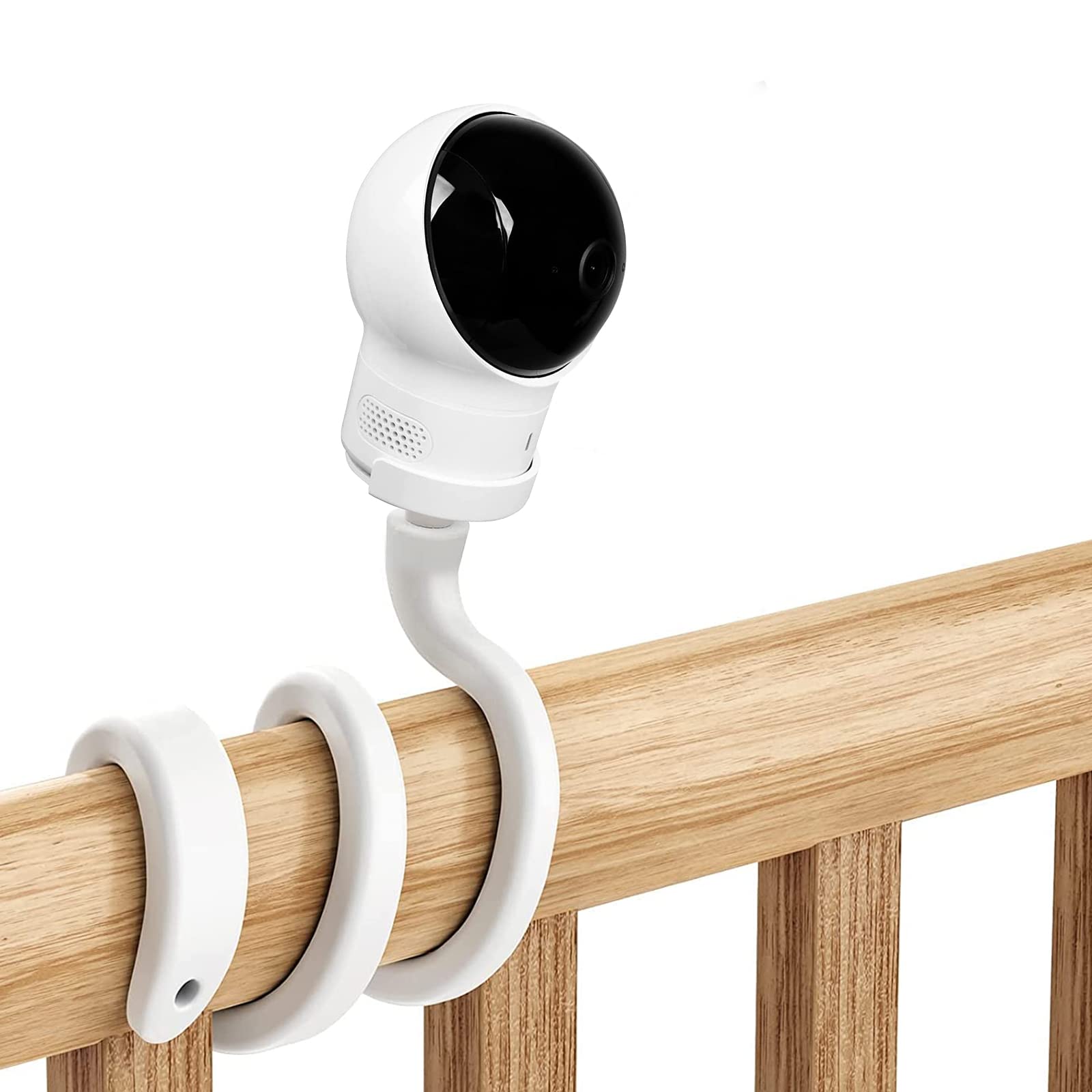 Baby Monitor Mount for Eufy Spaceview, Spaceview Pro and Spaceview S Video Baby Camera Holder, Baby Nursery Monitor Crib Mounting Bracelet for Cot Shelves or Furniture, Baby Monitor Kits, No Drill