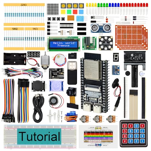 Freenove Ultimate Starter Kit for ESP32-S3-WROOM (Included) (Compatible with Arduino IDE), Onboard Camera Wireless, Python C, 784-Page Detailed Tutorial, 243 Items, 116 Projects