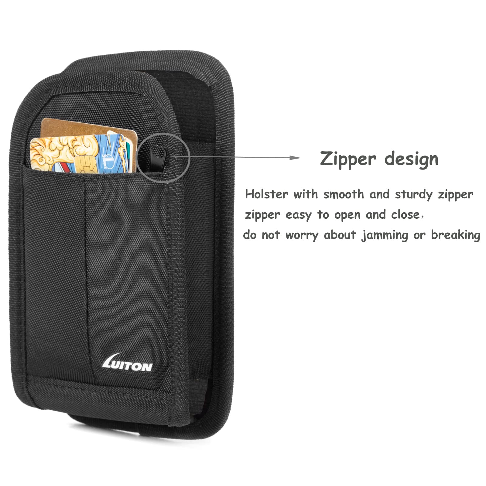 Zebra TC77 TC70 Scanner Holster Carrying Case Pouch Compatible with Zebra TC75x, TC75, TC70x, TC70, TC72, TC77 Handheld Barcode Touch Mobile Computer,Scanner Case Holder with Metal Clip and Belt Loops