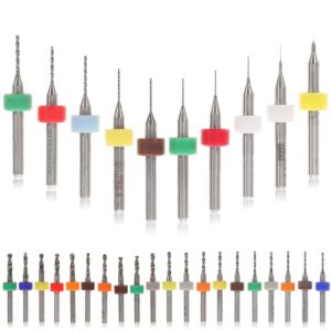 doitool 30pcs jewelry drill micro drill bit set small drill bit set for rough stone print circuit board jewelry punching engraving(0.1-0.3 mm)