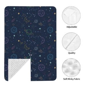 ALYYDFF Baby Car Seat Cover for Babies Breathable Carseat Canopy for Newborn Nursing Scarf with Peekaboo Opening - Color Space Galaxy Pattern Blue