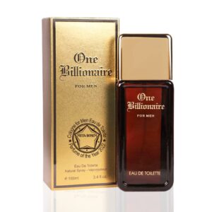 meta-bosem one billionaire, men's cologne eau de toilette natural spray - classic rose notes - aromatic scent - great holiday gift - for all day use - a classic bottle, 3.4 fluid ounce/100ml