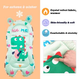 StoHua Baby Stroller Cushion Pad, Breathable Toddler Stroller Liner Head, Ultra-Soft Infant Car Seat Insert Cushion, Perfect for Car Seat, Stroller, Dinosaur