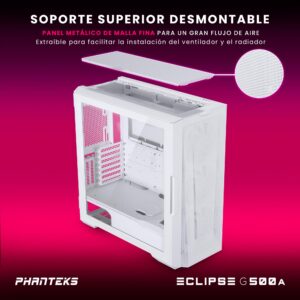 Phanteks Eclipse G500A Mid Tower Case, DRGB, Matte White