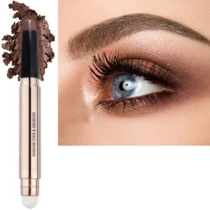 may foltren waterproof hypoallergenic eyeshadow pencil in bright brown #17