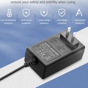 DC 12 Volt 3 Amp Power Supply 36W AC Adapter 100-240V 50-60Hz AC to DC 12V Power Cord with 5.5mmx2.5mm DC Barrel & 10 Tips for LED Strip Light CCTV Camera Routers [DC 12V 3A]