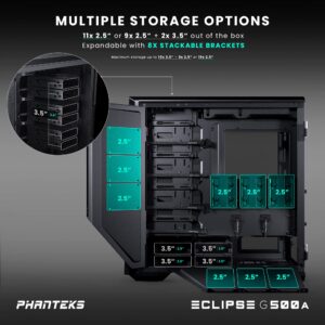 Phanteks Eclipse G500A Performance Mid Tower Case, Black