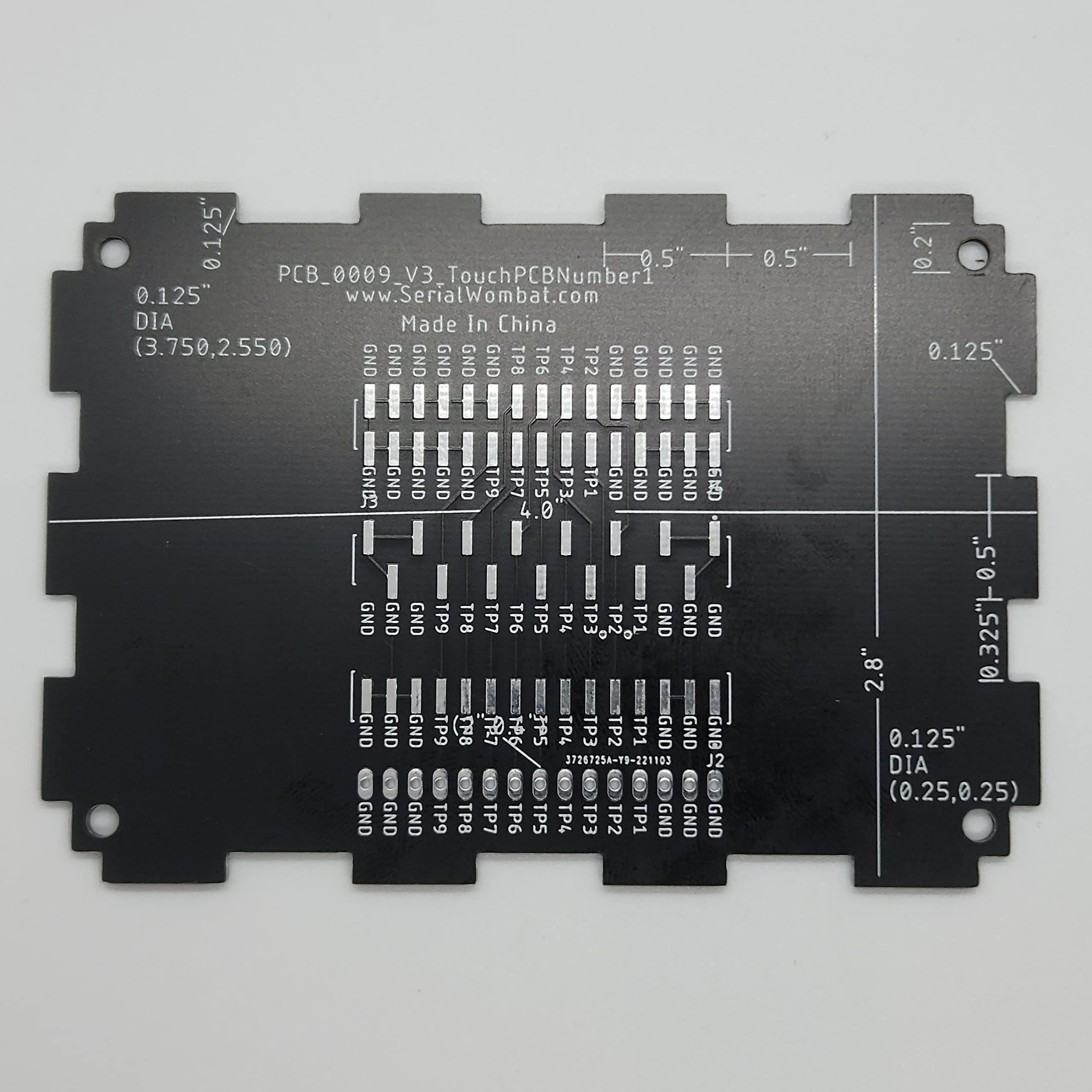 Capacitive Touch PCB for use with Serial Wombat 18AB chip 2-Pack