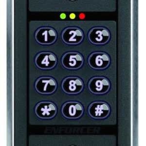 Seco-Larm SK-B111-PQ Bluetooth Access Controller Indoor Single-Gang Keypad with Proximity Reader, Multiple User Types, App-Based Setup, Up to 200 Users, Easy Backup/Restore, Wrong-Code Lockout