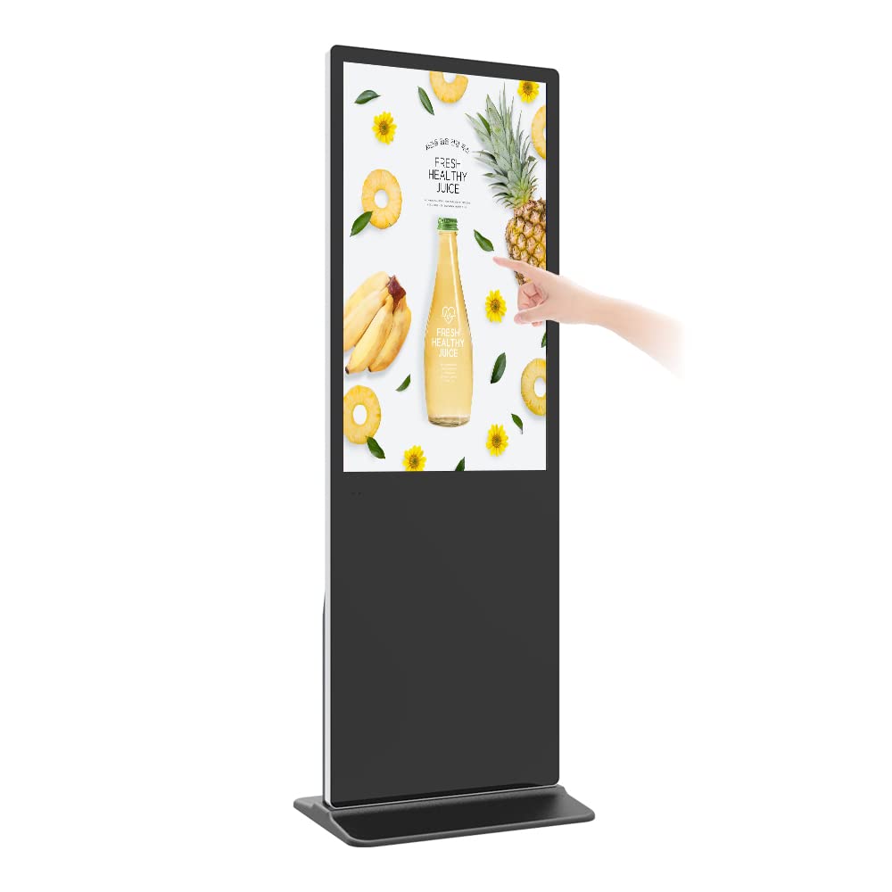 HUSHIDA 49 inch Windows System Commercial Floor-Standing Digital Signage Infrared Touch 1080p Full-View Display HD LCD Advertising Kiosk for Shopping Mall, Enterprise, Attractions