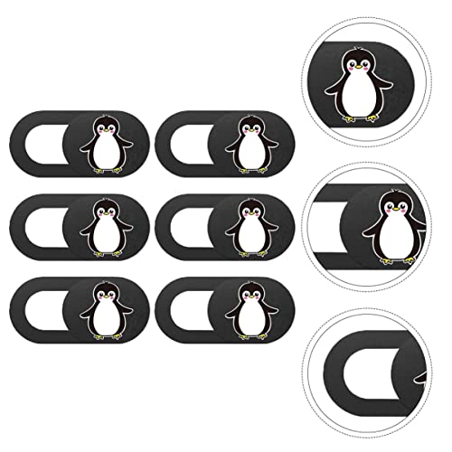 SOLUSTRE Laptop Computer 6 pcs Plastic Smartphone Privacy Adhesive Microphone Cute Animal Laptop Tablet Sliding Slide Webcam Pattern Computer Cover Notebook Lid Penguin for Web Patch Cartoon Laptops