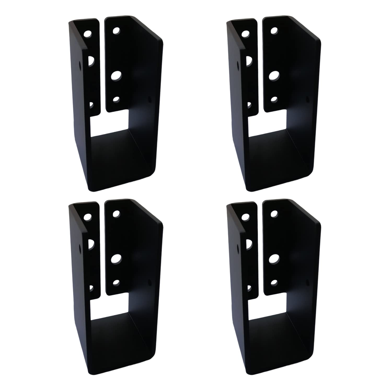 2x4 Concealed Joist Hanger (Actual Size 1.5"x3.5") Heavy Duty Outdoor Concealed-Flange Joist Bracket, Face Mount Joist Hanger for 2"x4" Beam Wood Fence,Q235B Steel Powder-Coated(4 PCS)