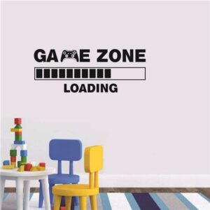 UILMNIY Kids Room Game Zone Loading Decor Wall Sticker Boys Bedroom Gaming Room Wall Decal Living Room Wall Art Mural AFN112 (57x25cm)