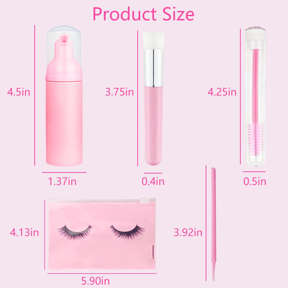 140 Pcs Eyelash Shampoo Bottle Brush Set,10 Pcs Eyelash Shampoo Brush, 10 Pcs Eyelash Brush Tube,10 Pcs Eyelash Shampoo Bottle,10 Pcs Eyelash Care Storage Bag, 100 Pcs Beauty Bendable Cotton Swabs